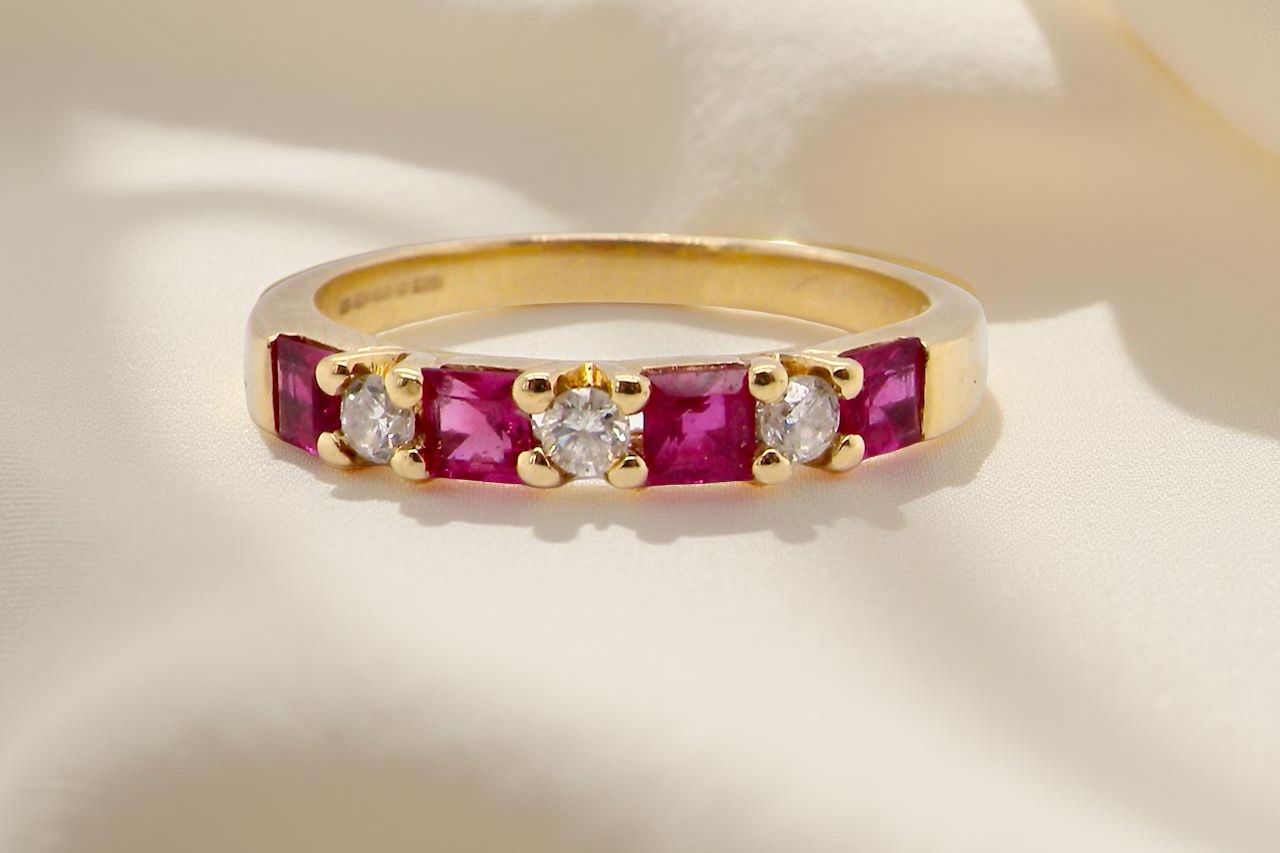 A Ruby and Diamond eternity ring square 1