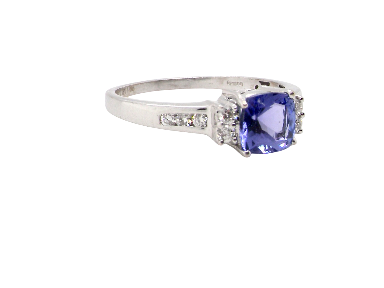A Tanzanite and Diamond gem ring