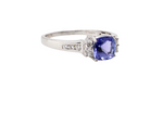 A Tanzanite and Diamond gem ring