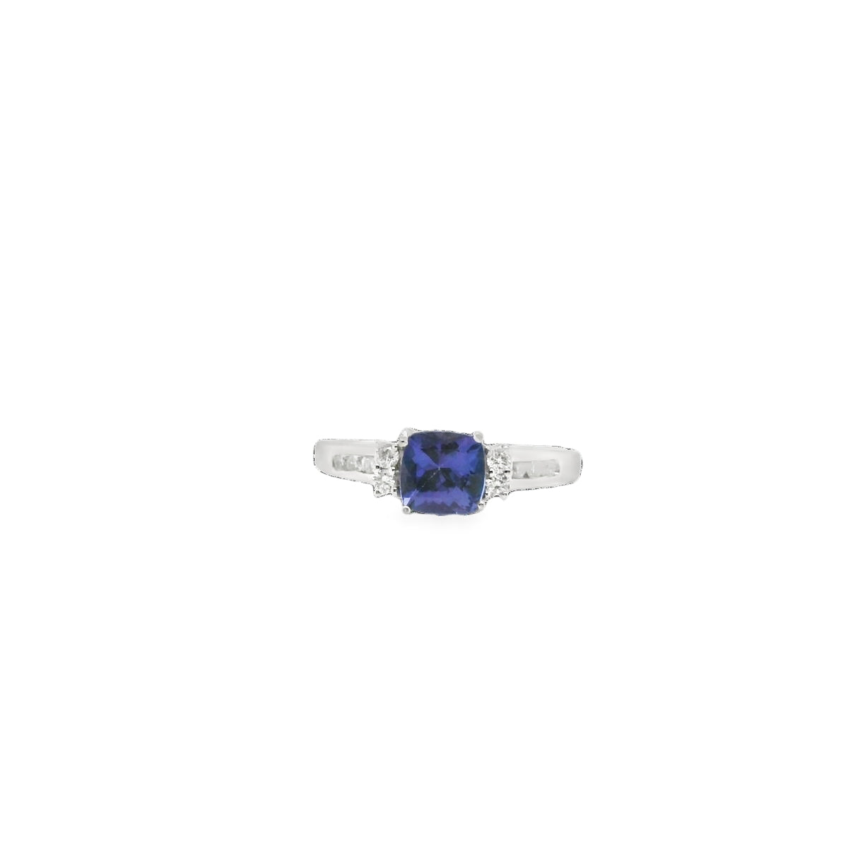A Tanzanite and Diamond gem ring