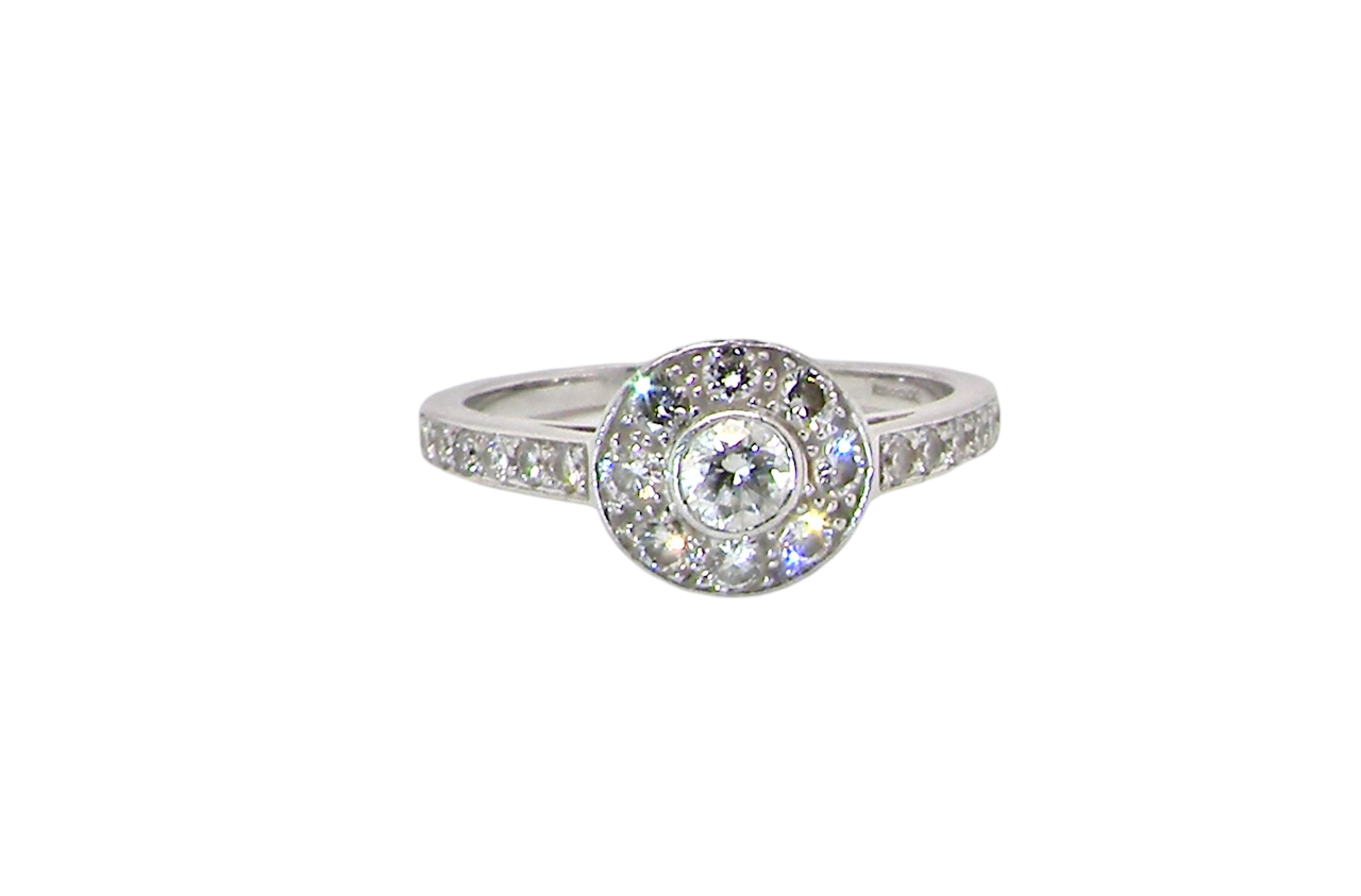 A Tiffany Diamond cluster ring
