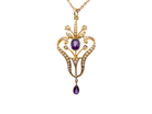 A Victorian Amethyst and Pearl pendant