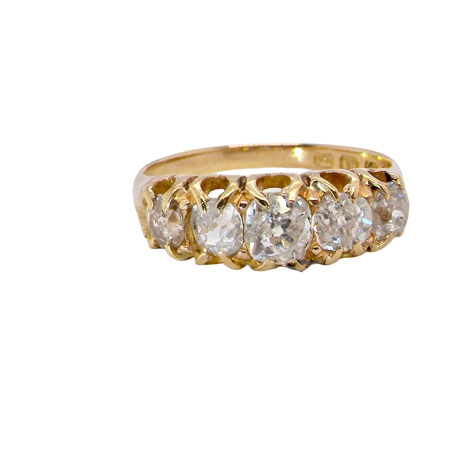 A Victorian Five-Stone Diamond Ring, Birmingham 1892