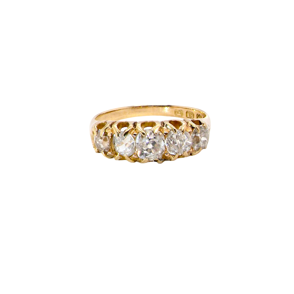 A Victorian Five-Stone Diamond Ring, Birmingham 1892