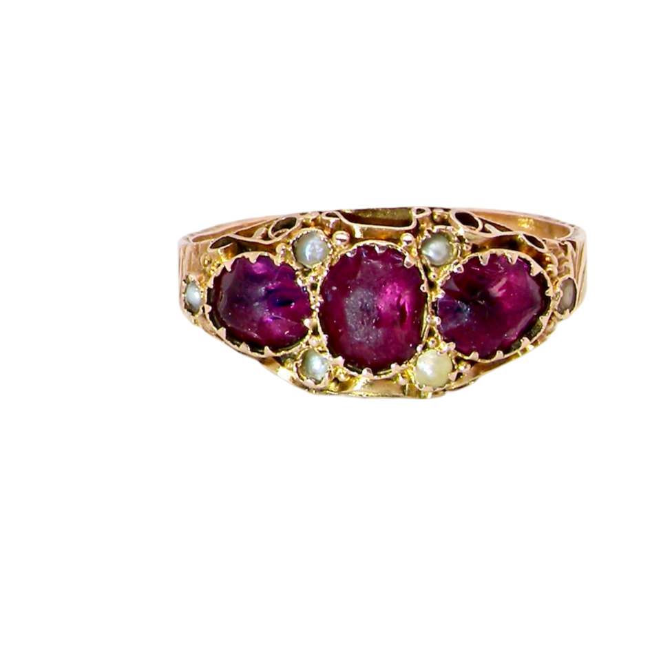 A Victorian Paste and Pearl dress ring