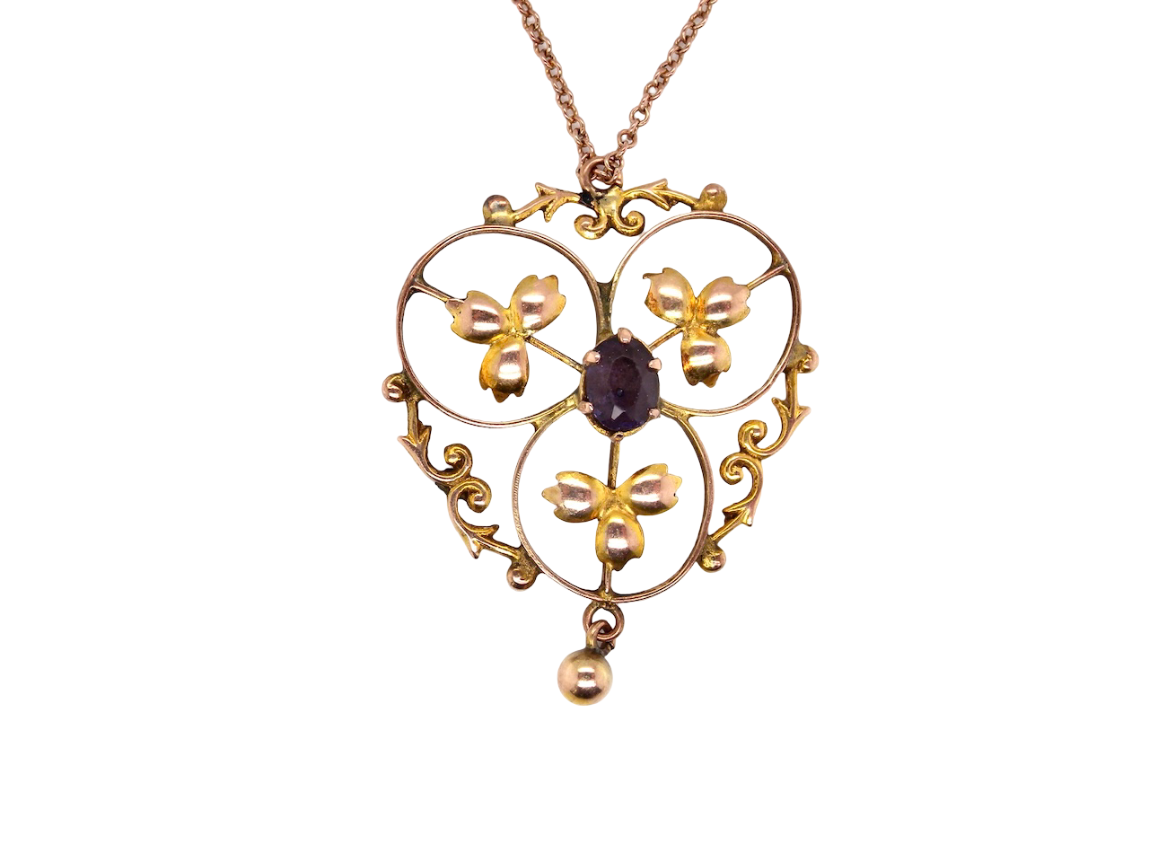 A Victorian amethyst pendant