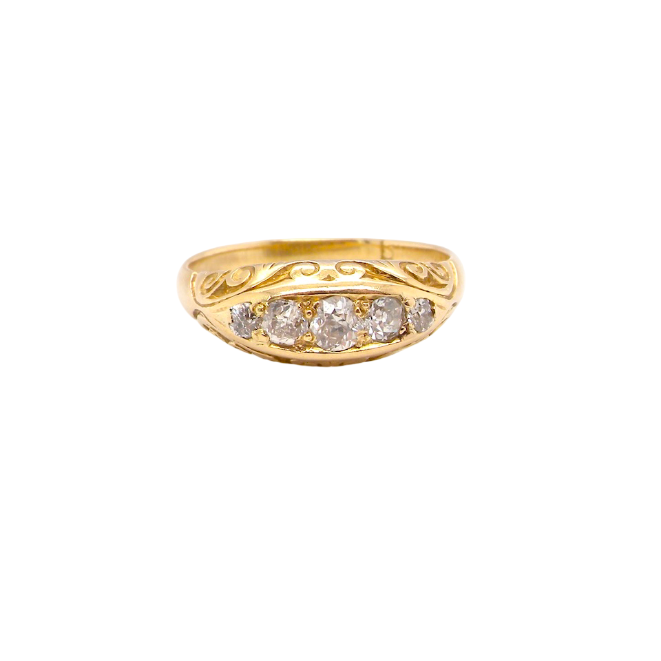 A Victorian diamond five stone ring