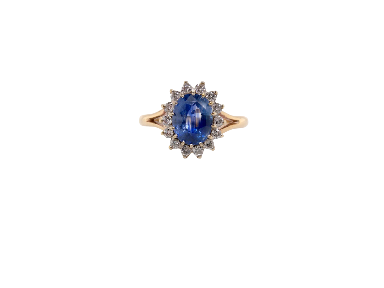 A Vintage Sapphire & Diamond Cluster Ring (c.1960–1970)