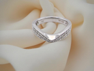 A Wishbone Diamond Half Hoop Ring – 18ct White Gold