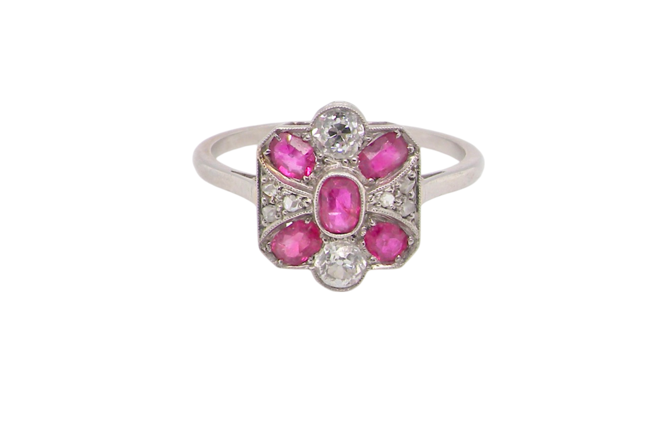A beautiful Art Deco Ruby and Diamond Ring