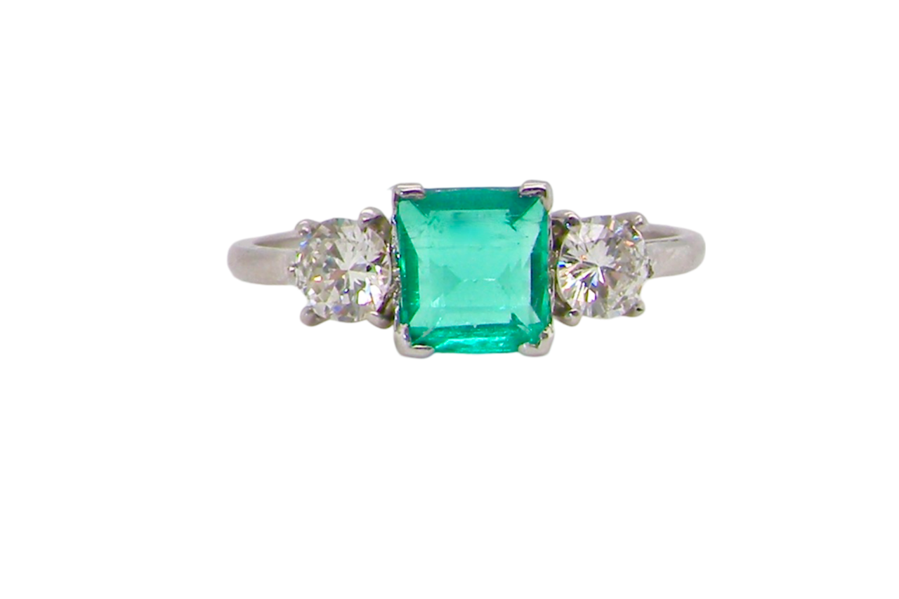 A beautiful Emerald and Diamond ring