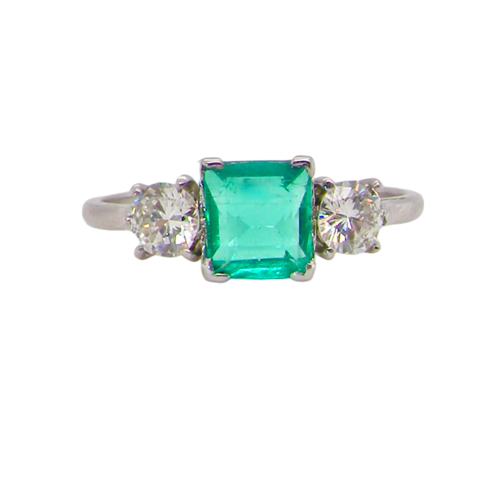 A beautiful Emerald and Diamond ring