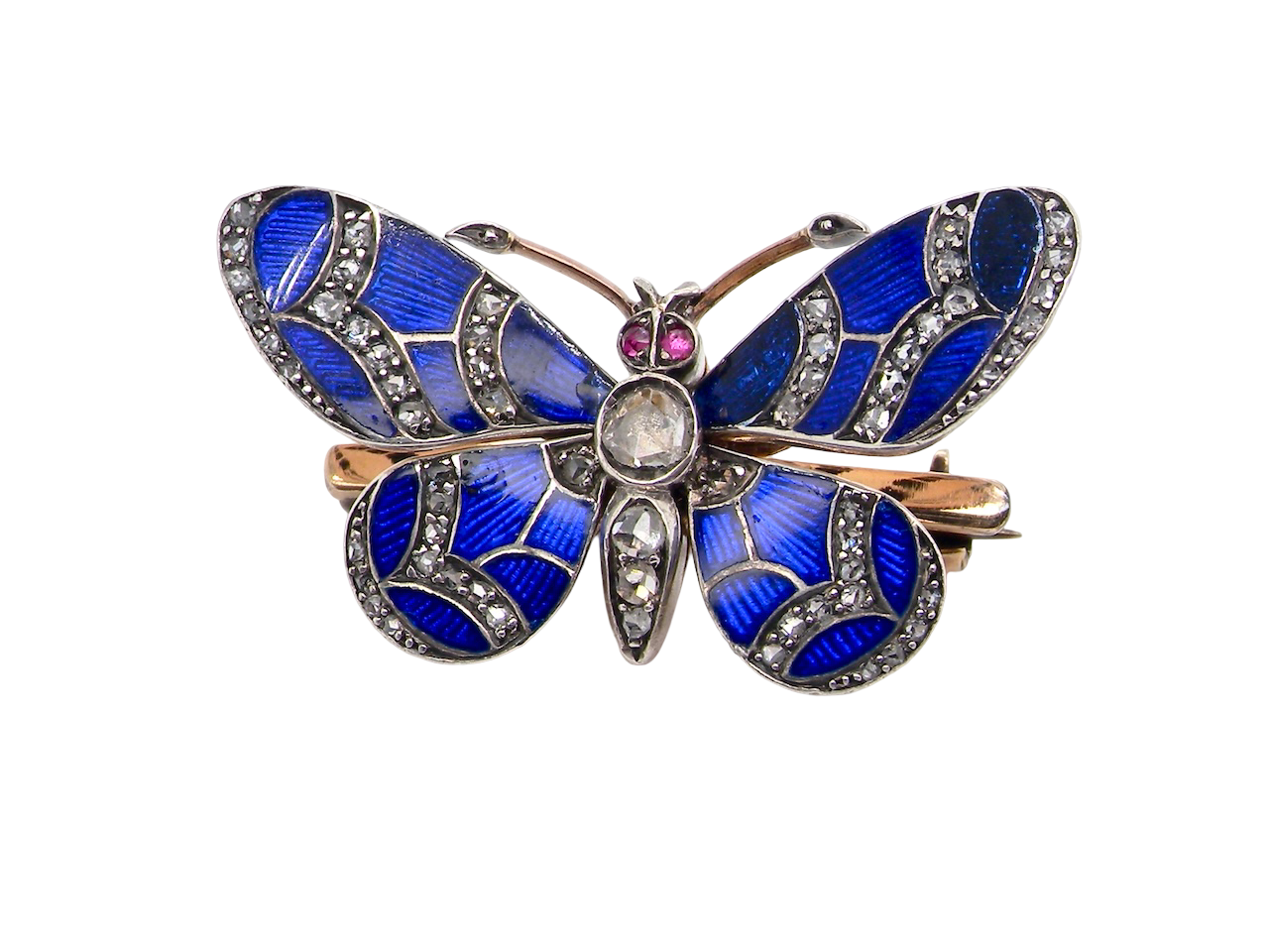 A beautiful brooch, late Victorian in the shape of a butterfly. Antique