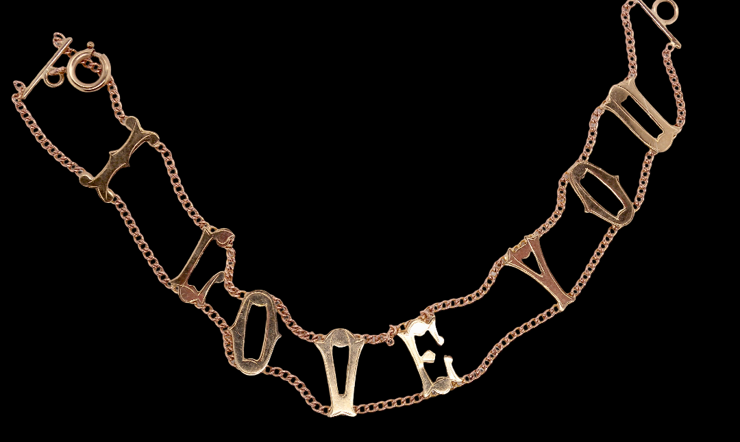 196os A bracelet that says exactly what it means- I LOVE YOU