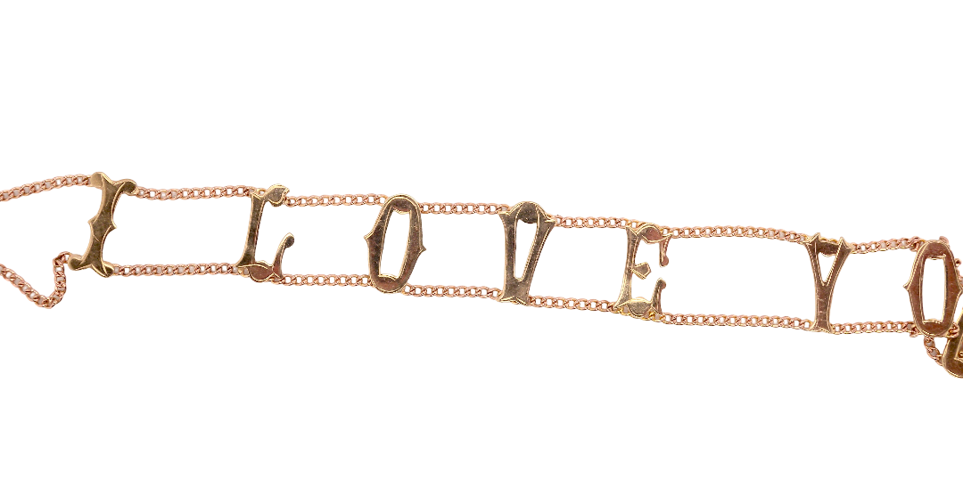 close view A bracelet that says exactly what it means- I LOVE YOU