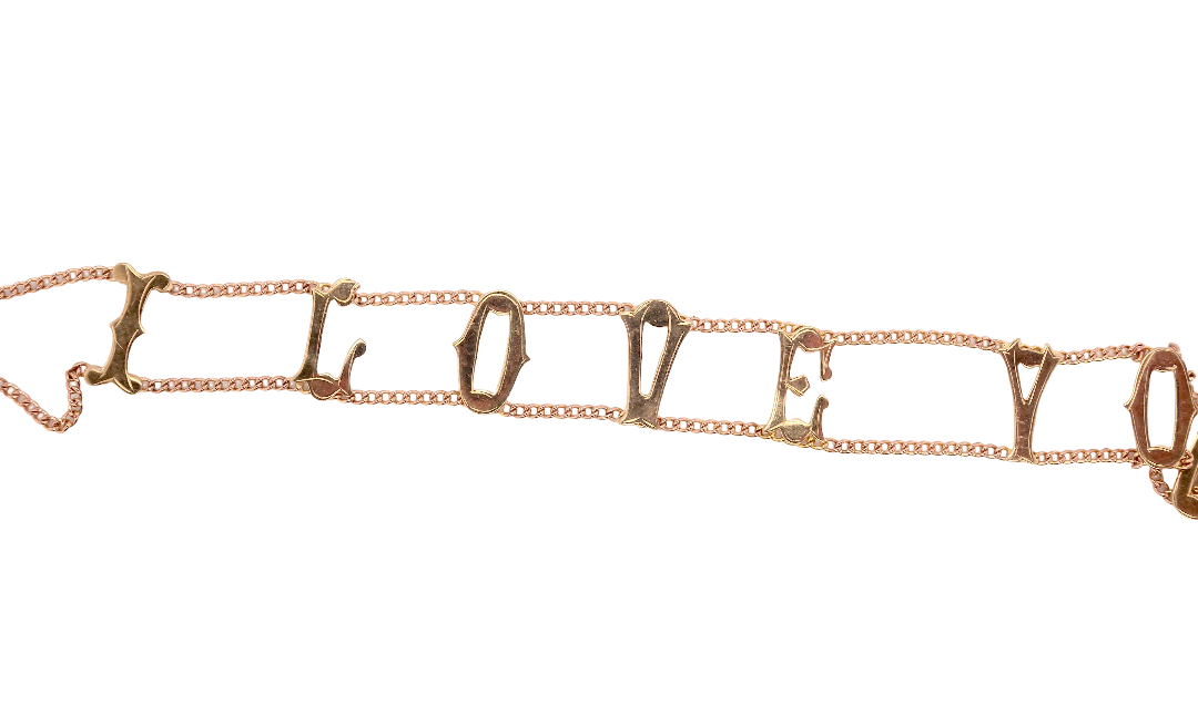 close view A bracelet that says exactly what it means- I LOVE YOU