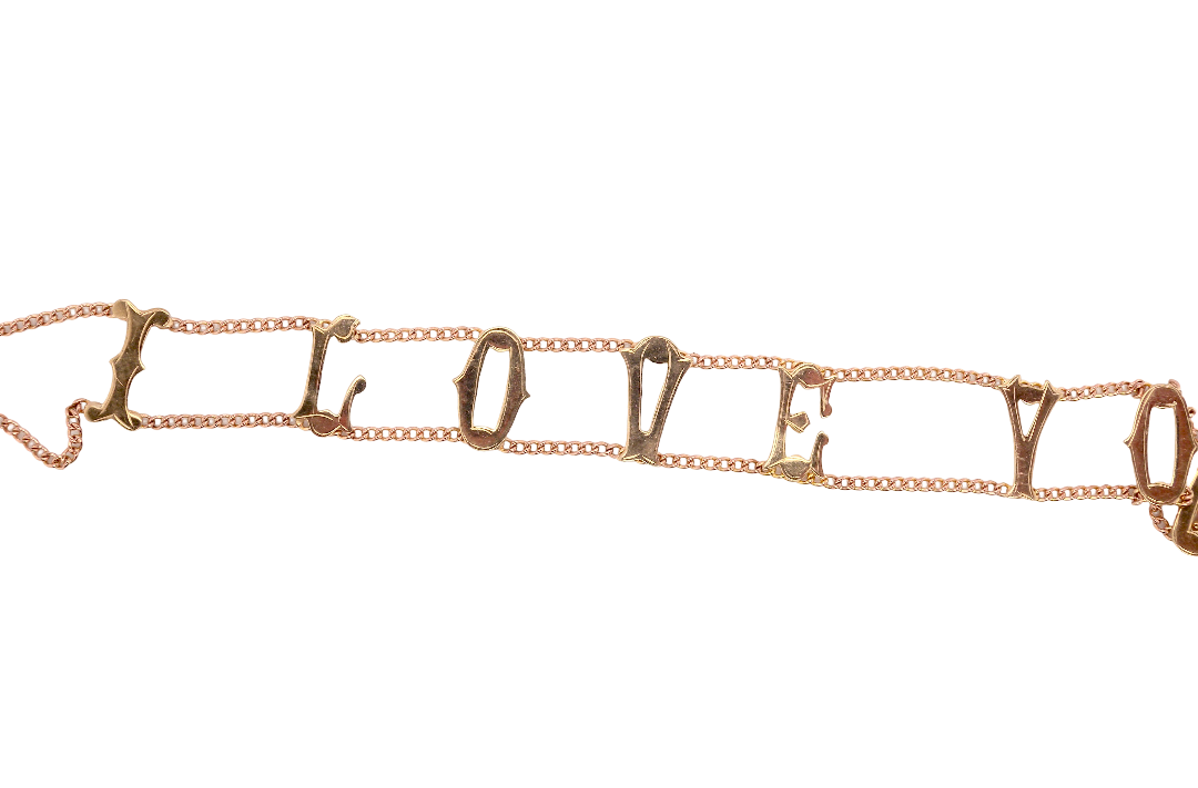 close view A bracelet that says exactly what it means- I LOVE YOU
