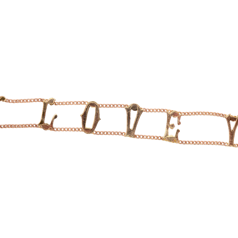 close view A bracelet that says exactly what it means- I LOVE YOU