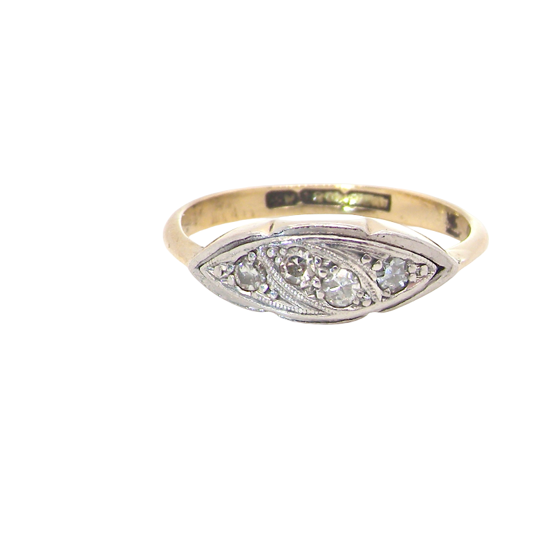 A charming early 20th century diamond ring,