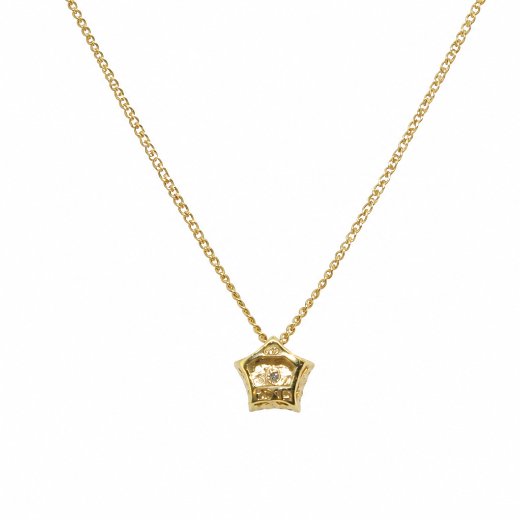 Reverse view of diamond pendant