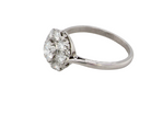 Diamond ring on a white background
