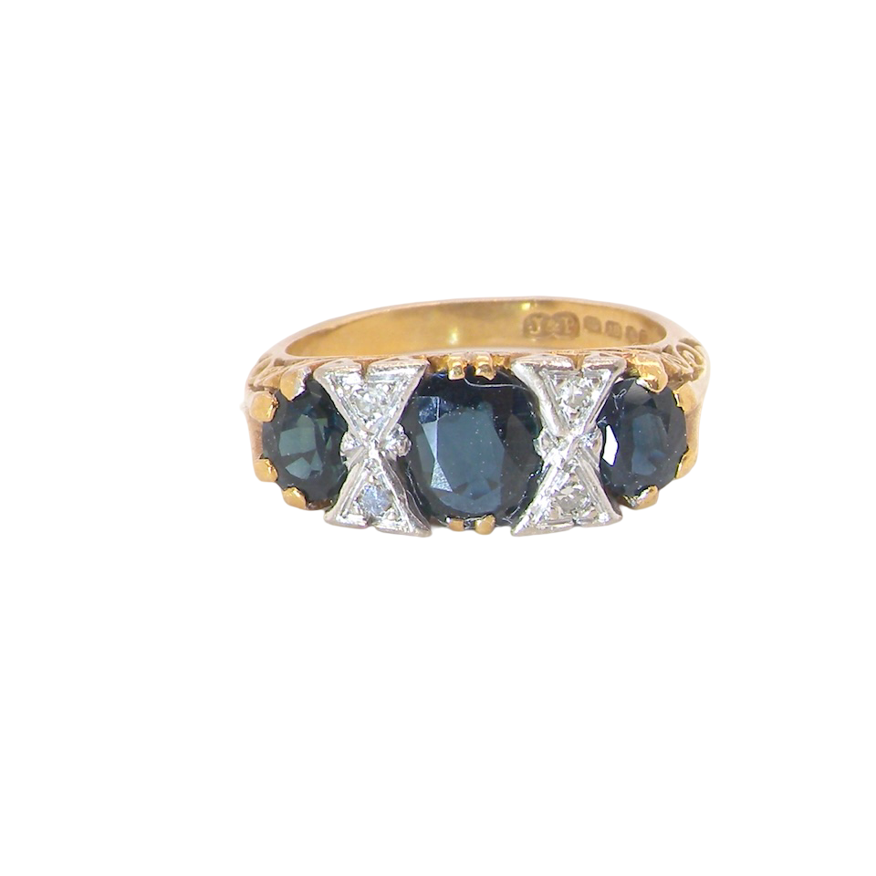 A faithful reproduction of a Victorian design. This ring from the early 1970s has copied the original boat shaped style from that period. 