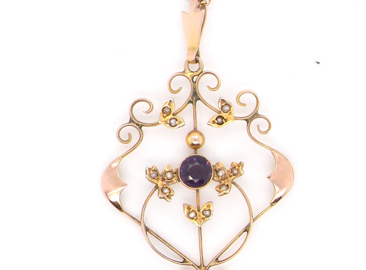 A fine antique pendant. Victorian openwork design, this impressive pendant