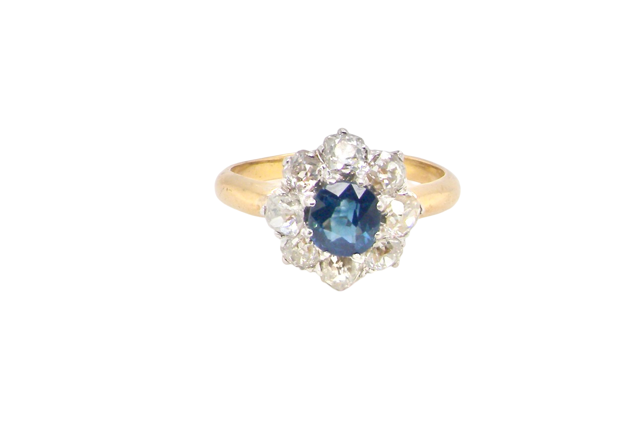 A fine vintage Sapphire and Diamond ring
