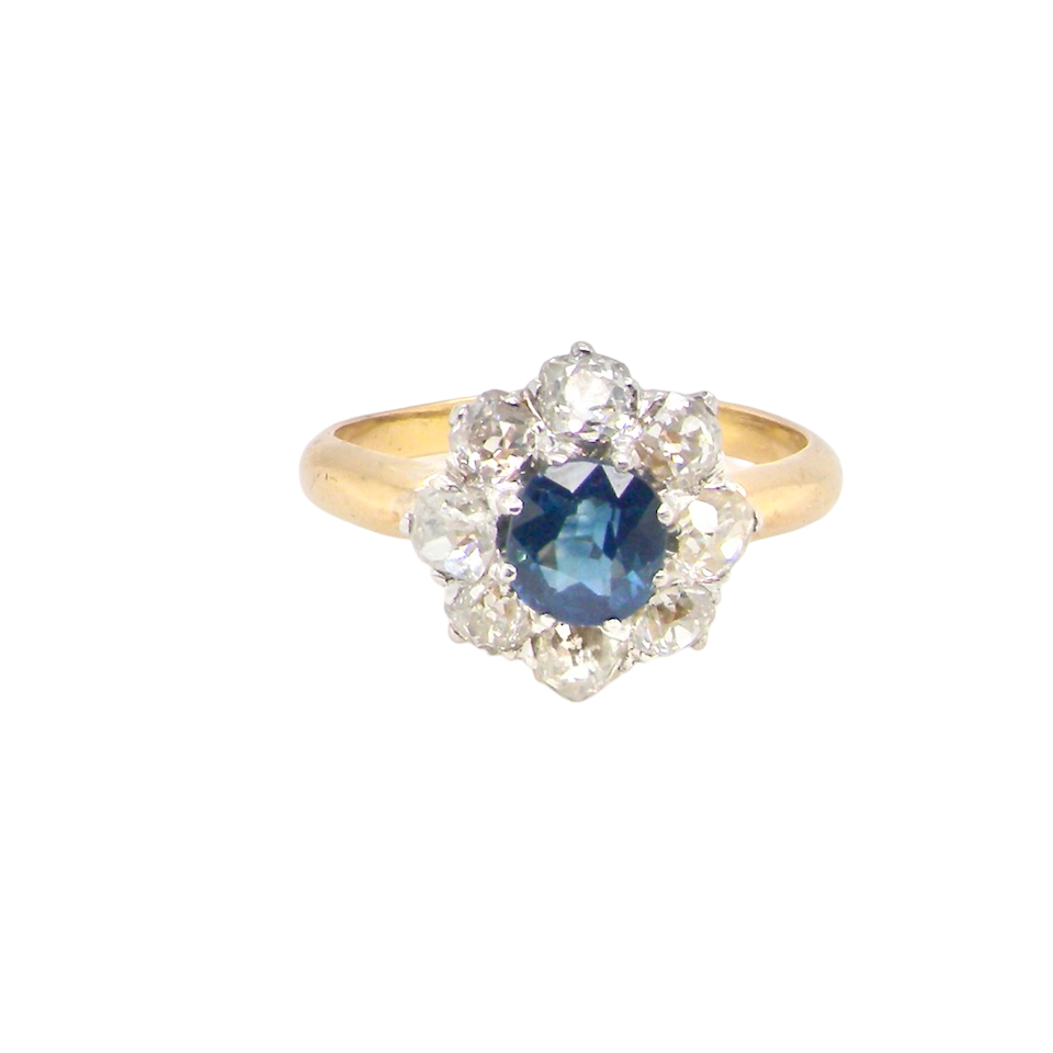 A fine vintage Sapphire and Diamond ring