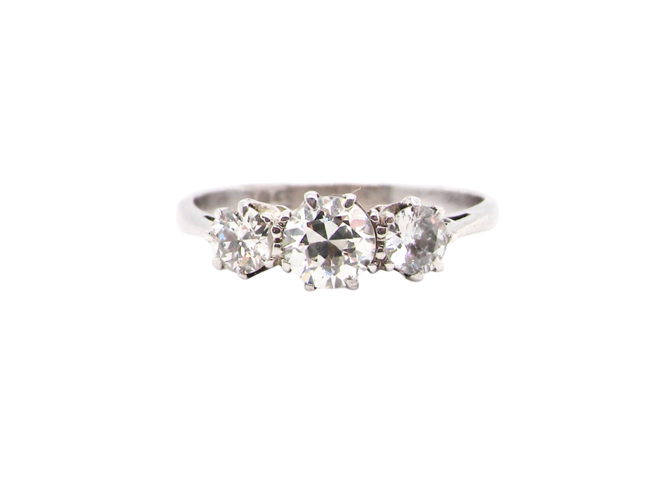 A fine vintage three stone Diamond Ring