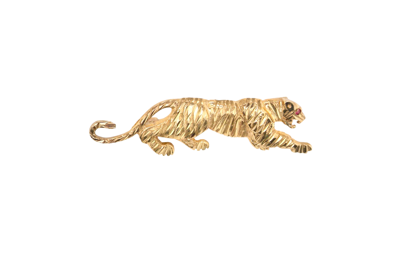 A gold* Tiger Brooch