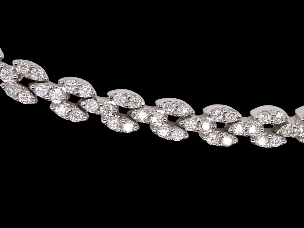 Diamond bracelet on a black background