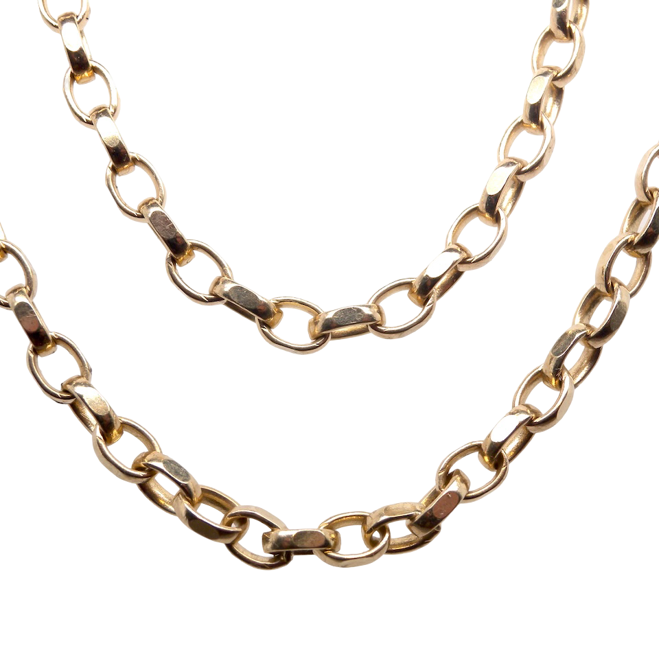 A heavy weight neck chain. Belcher style links