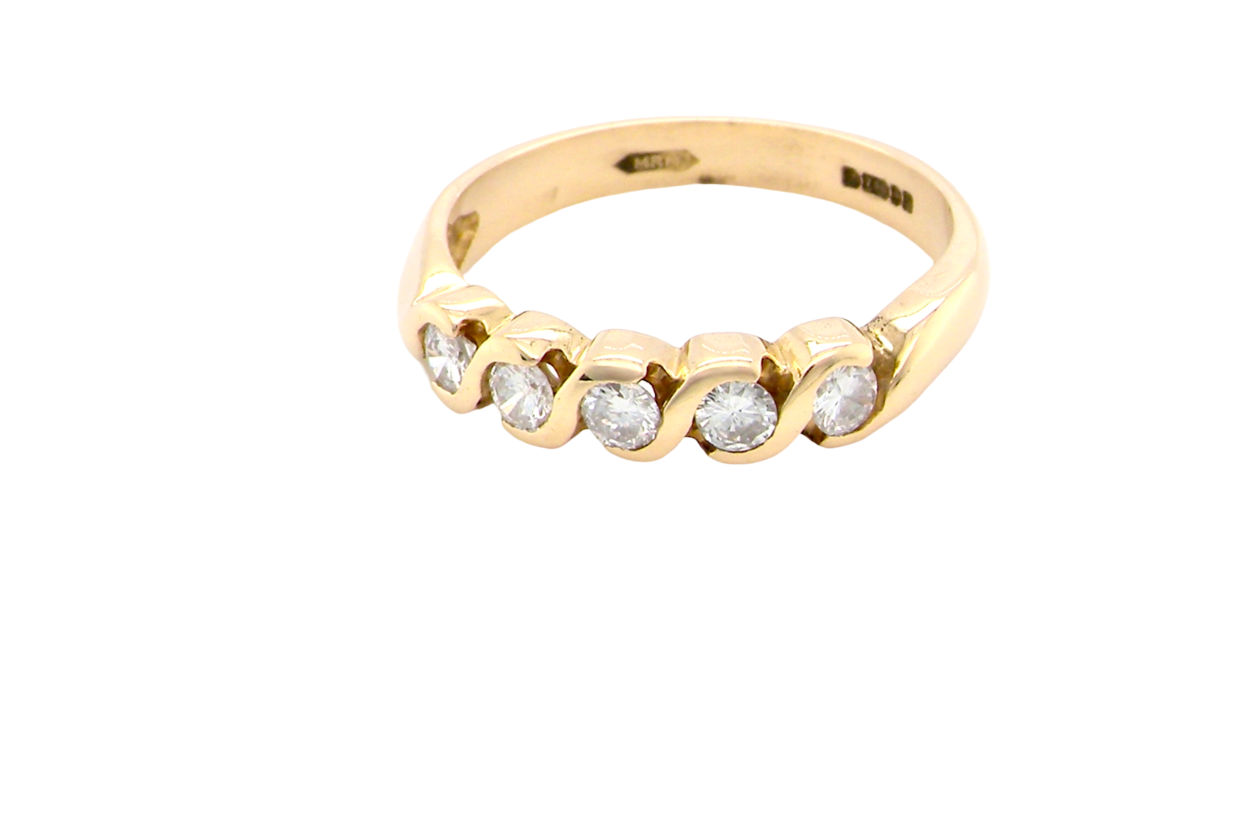 A lazy S 18 carat gold Diamond eternity ring