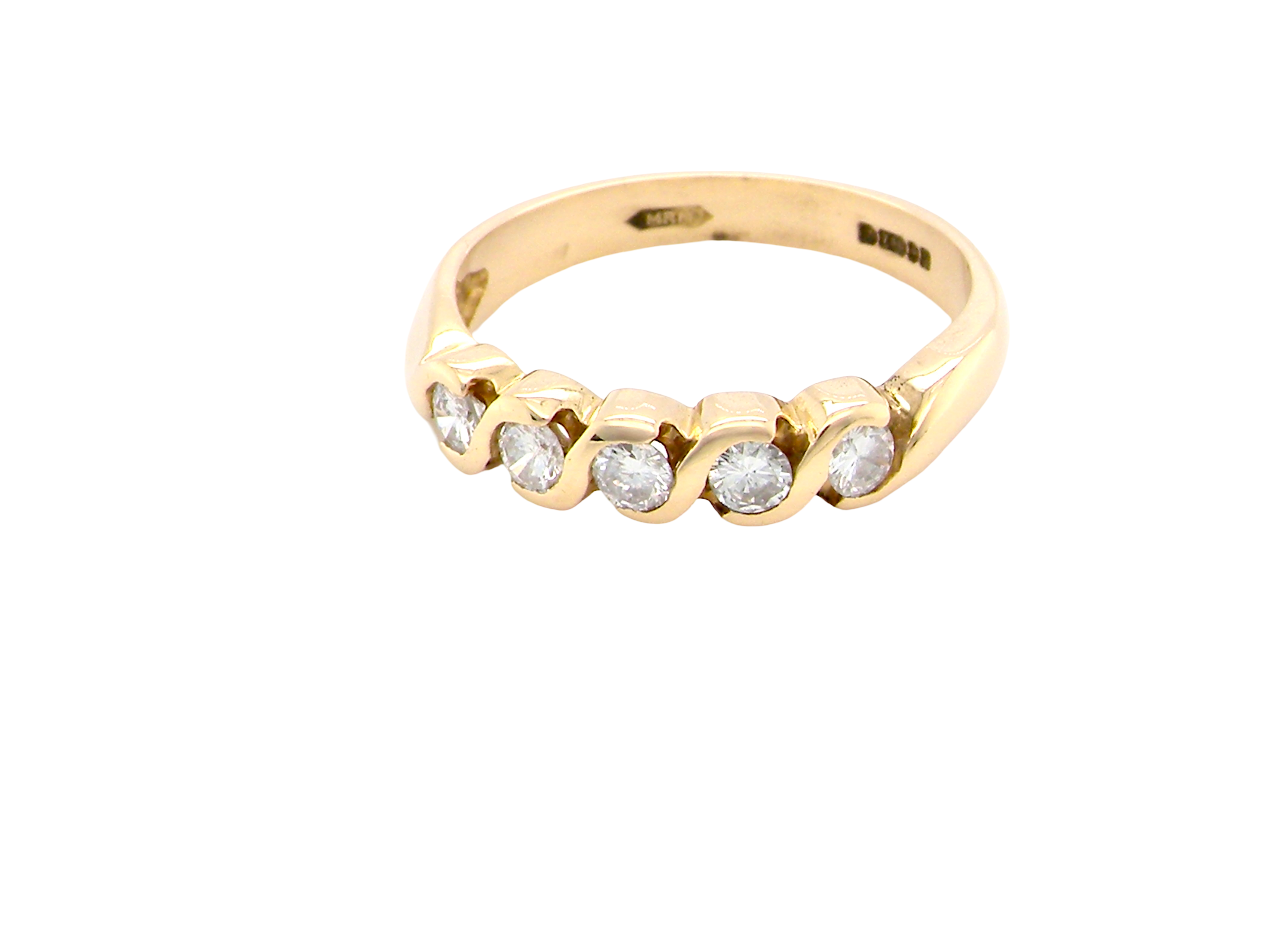 A lazy S 18 carat gold Diamond eternity ring