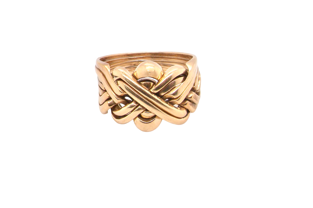 A man's gold Puzzle ring