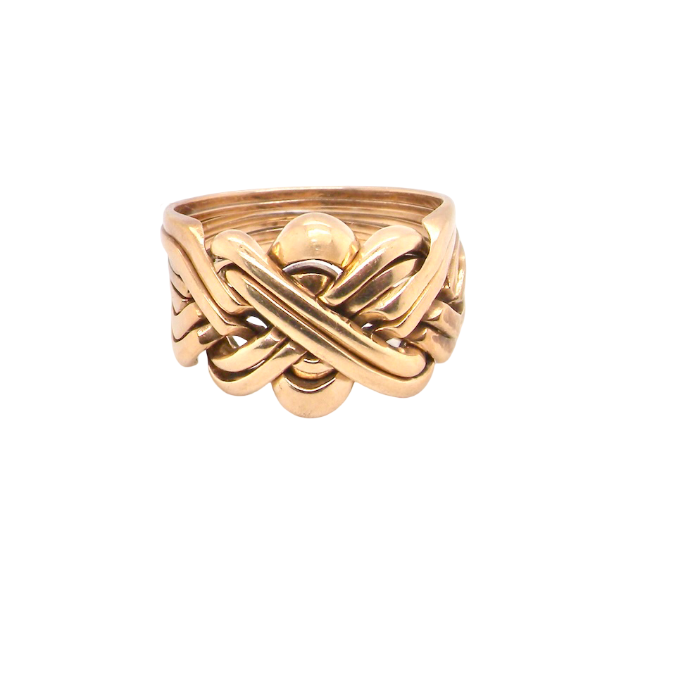 A man's gold Puzzle ring