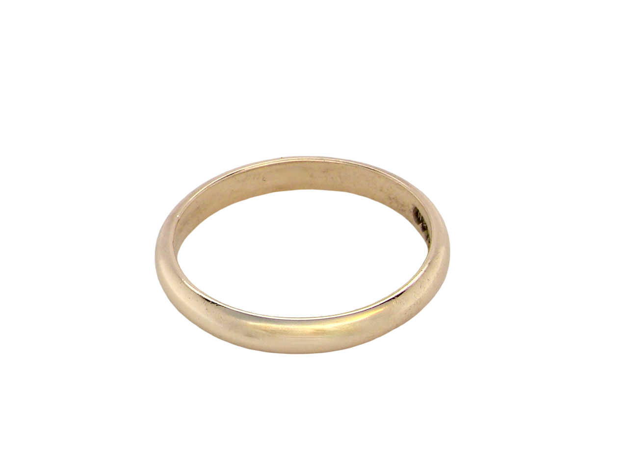 A narrow 9 carat gold wedding ring size Q