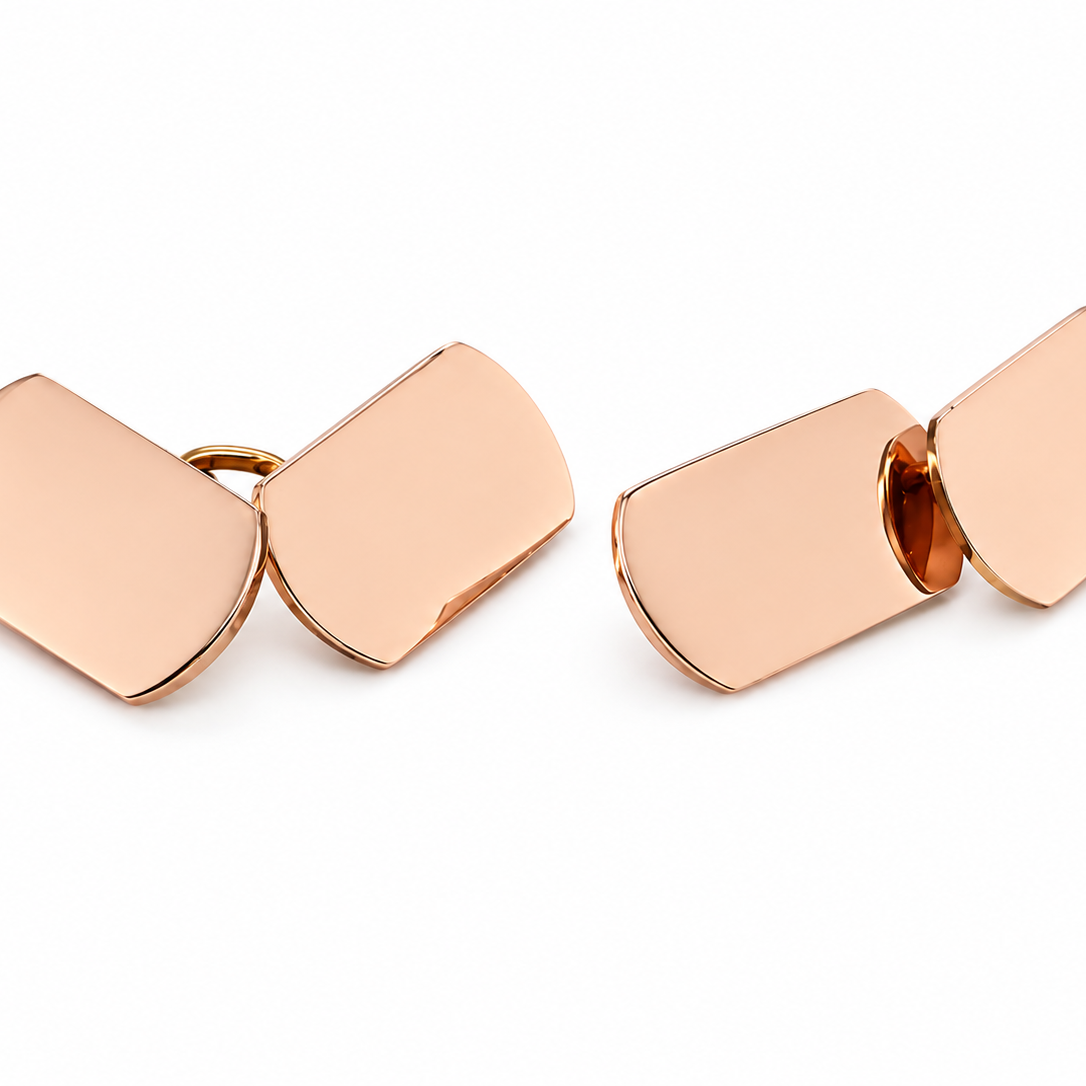A pair of 9 carat gold* vintage cufflinks
