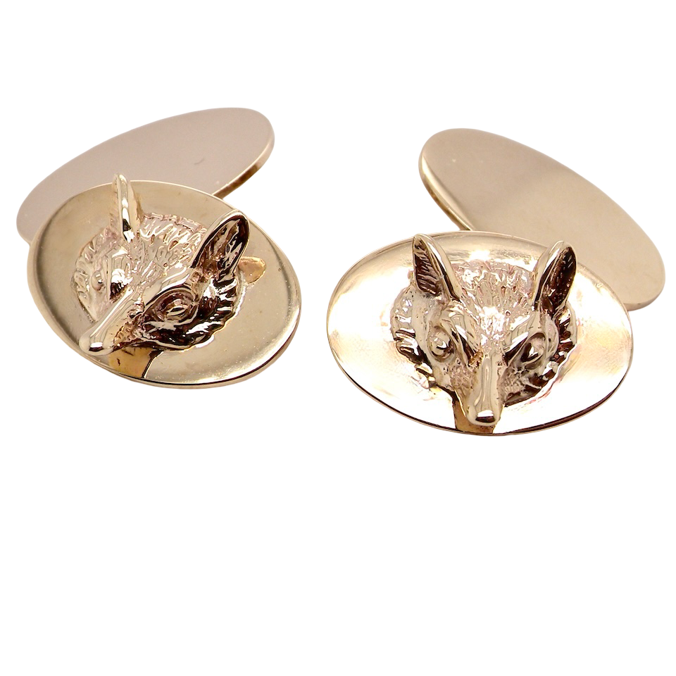 A pair of Fox Head cufflinks
