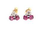 A pair of vintage Ruby and Diamond earrings