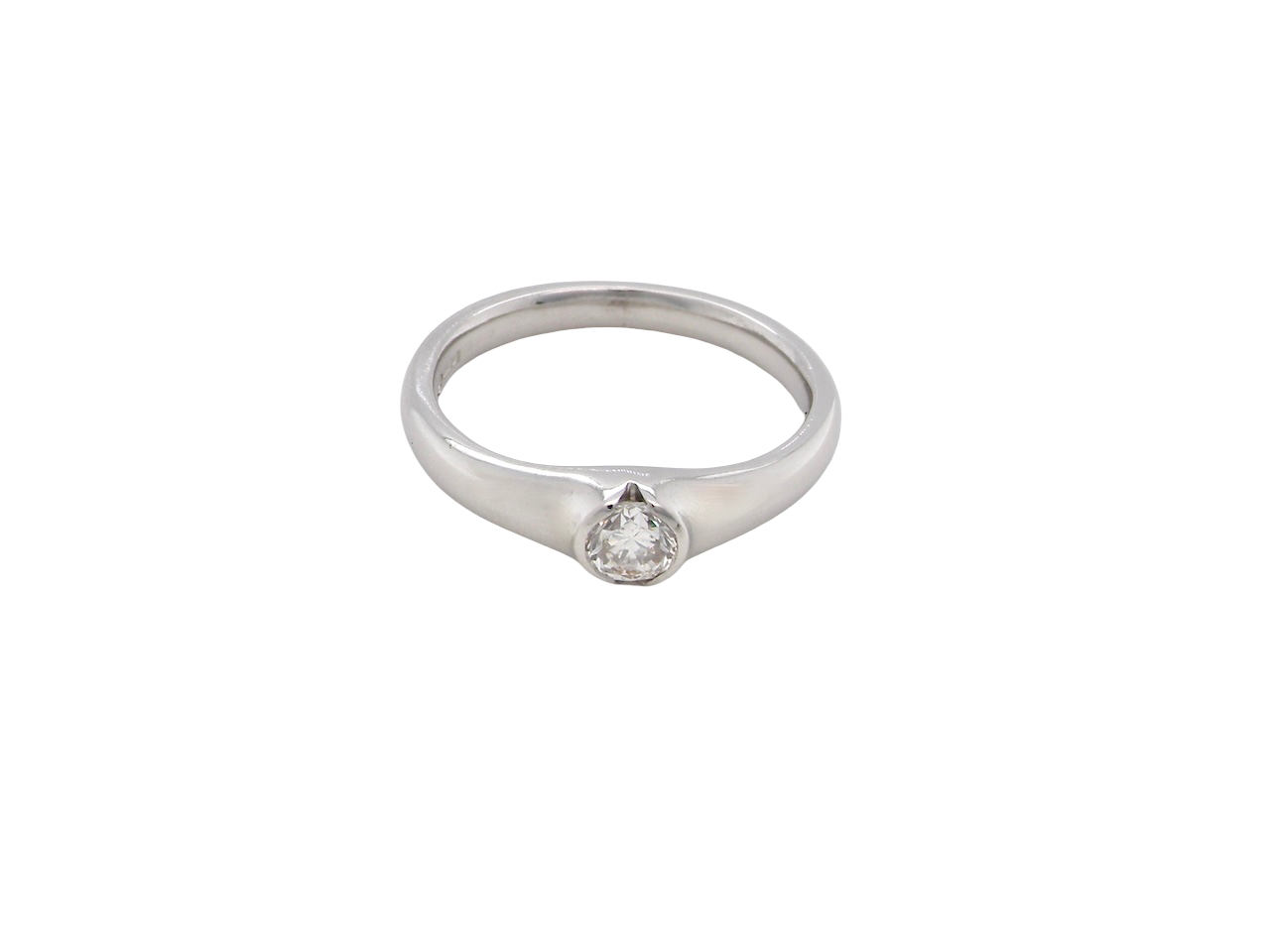 A platinum solitaire Diamond ring
