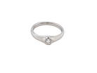 A platinum solitaire Diamond ring