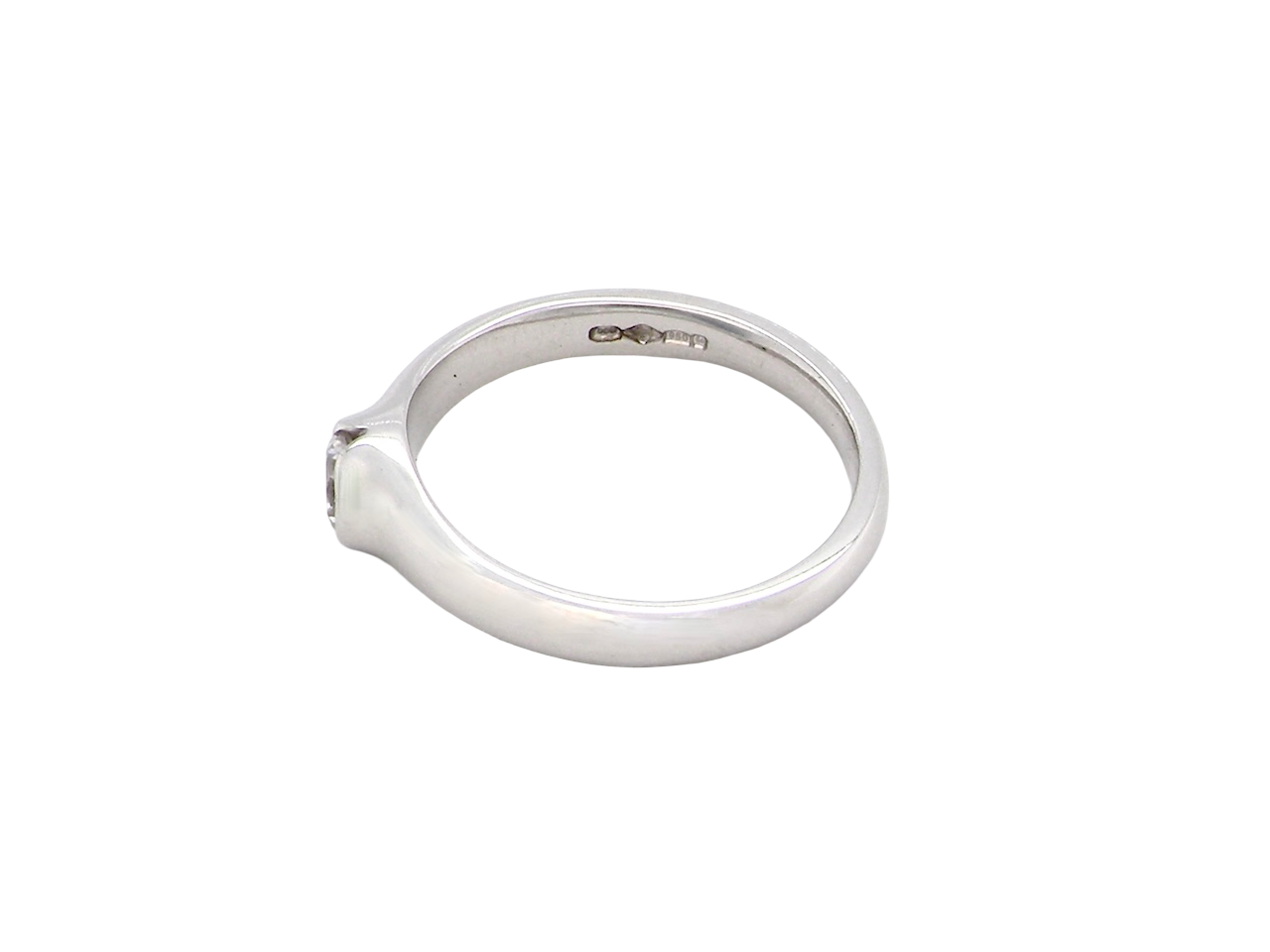 A platinum solitaire Diamond ring