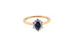A pretty 18 carat gold Sapphire and Diamond ring