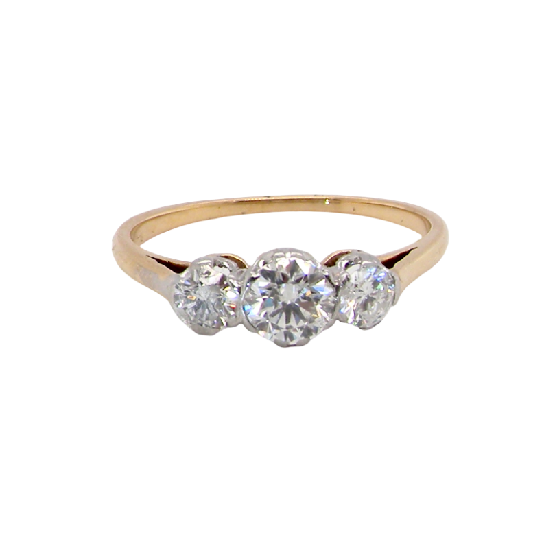 A pretty diamond trilogy ring