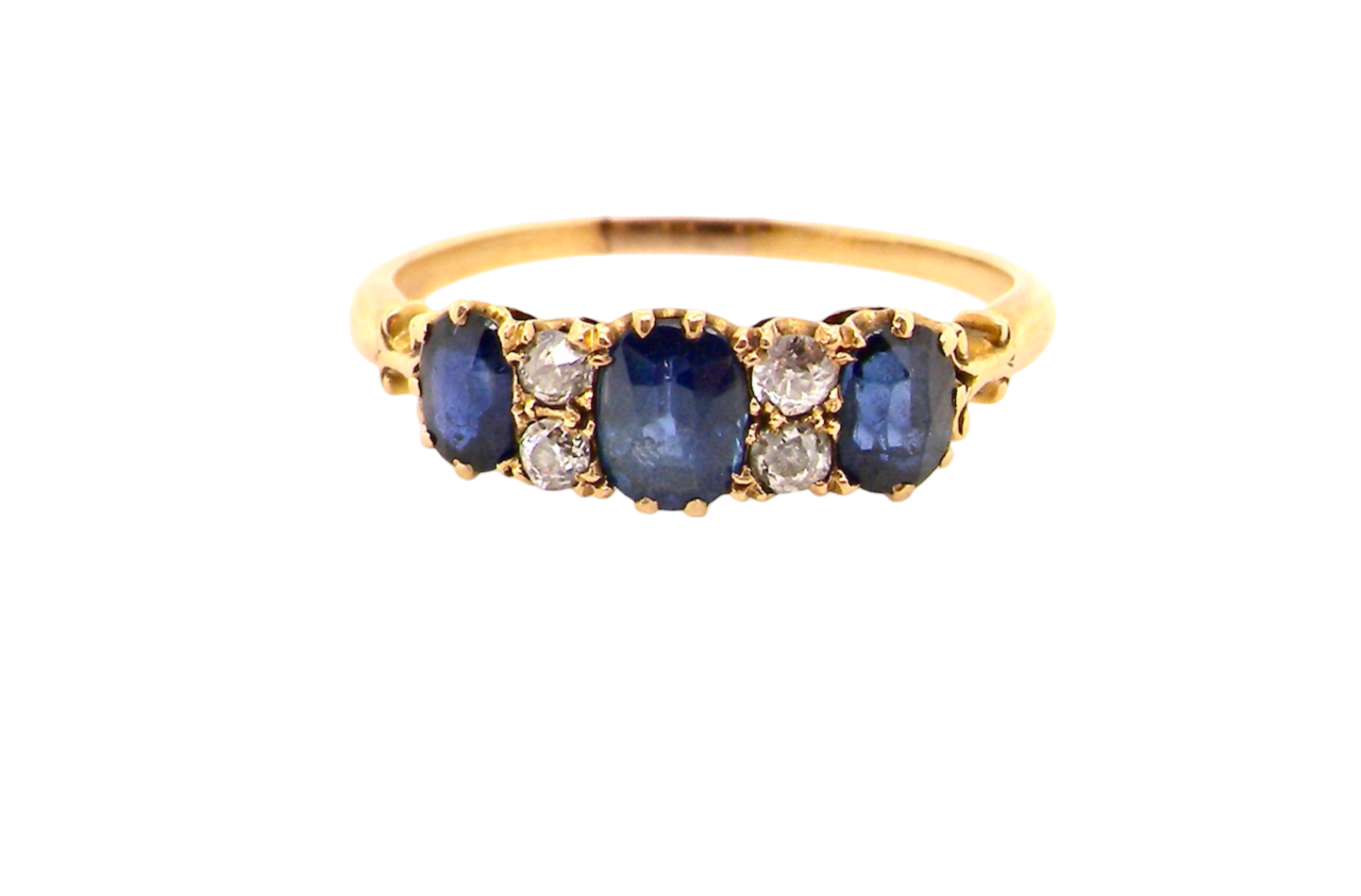 A vintage Sapphire and Diamond ring