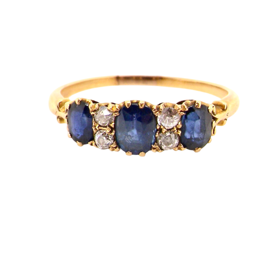 A vintage Sapphire and Diamond ring
