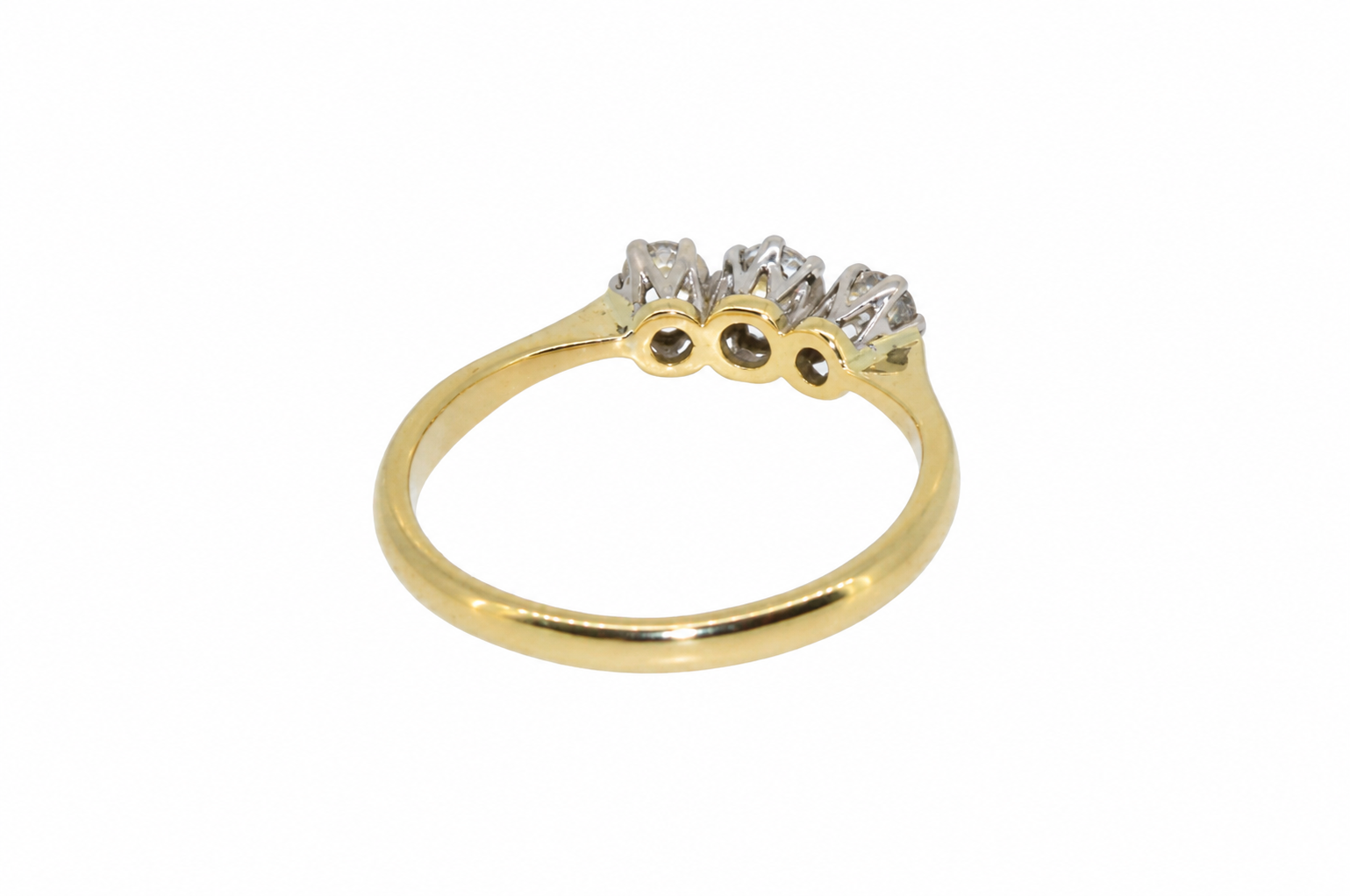 Reverse view of vintage trilogy ring