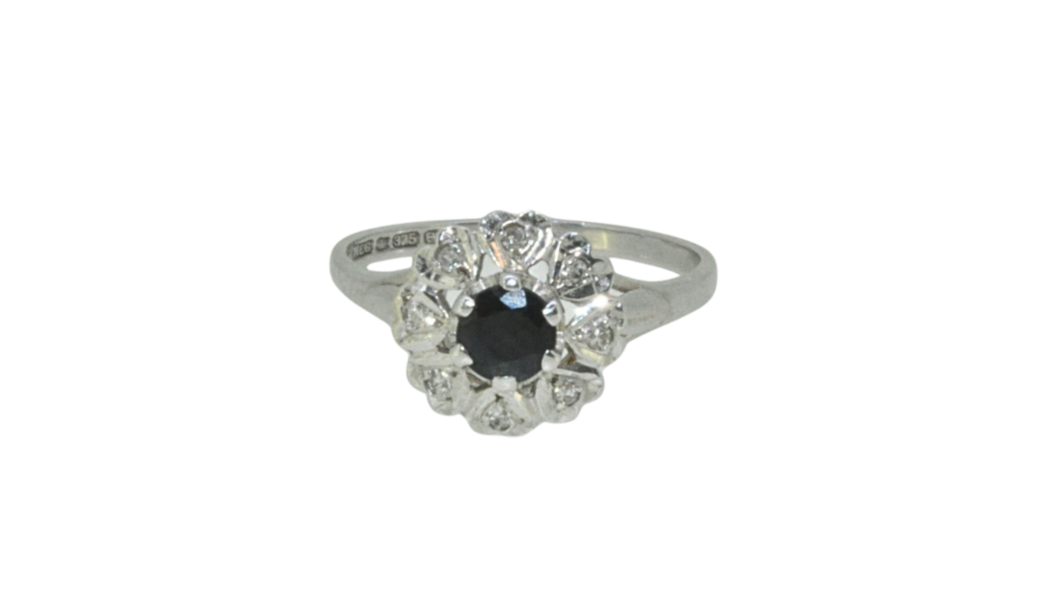 A vintage sapphire and diamond cluster ring